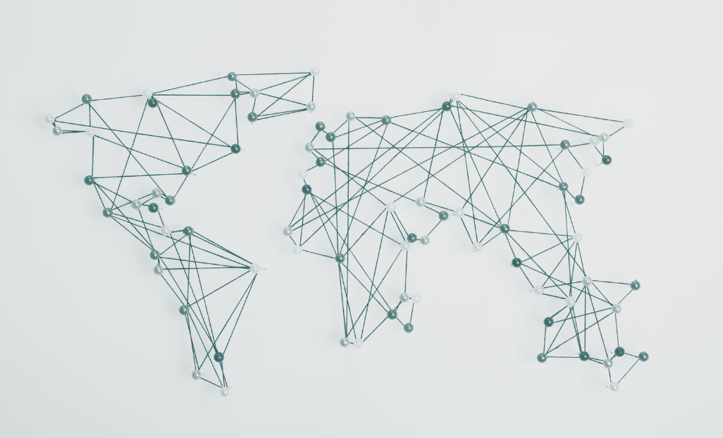 Map of trade global routes